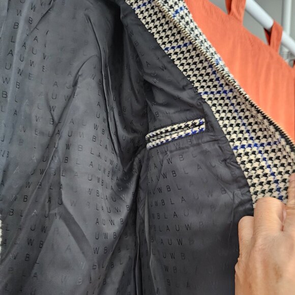 Scotch and soda AMS BLAUW, mens jacket M Black And White - Picture 2 of 5